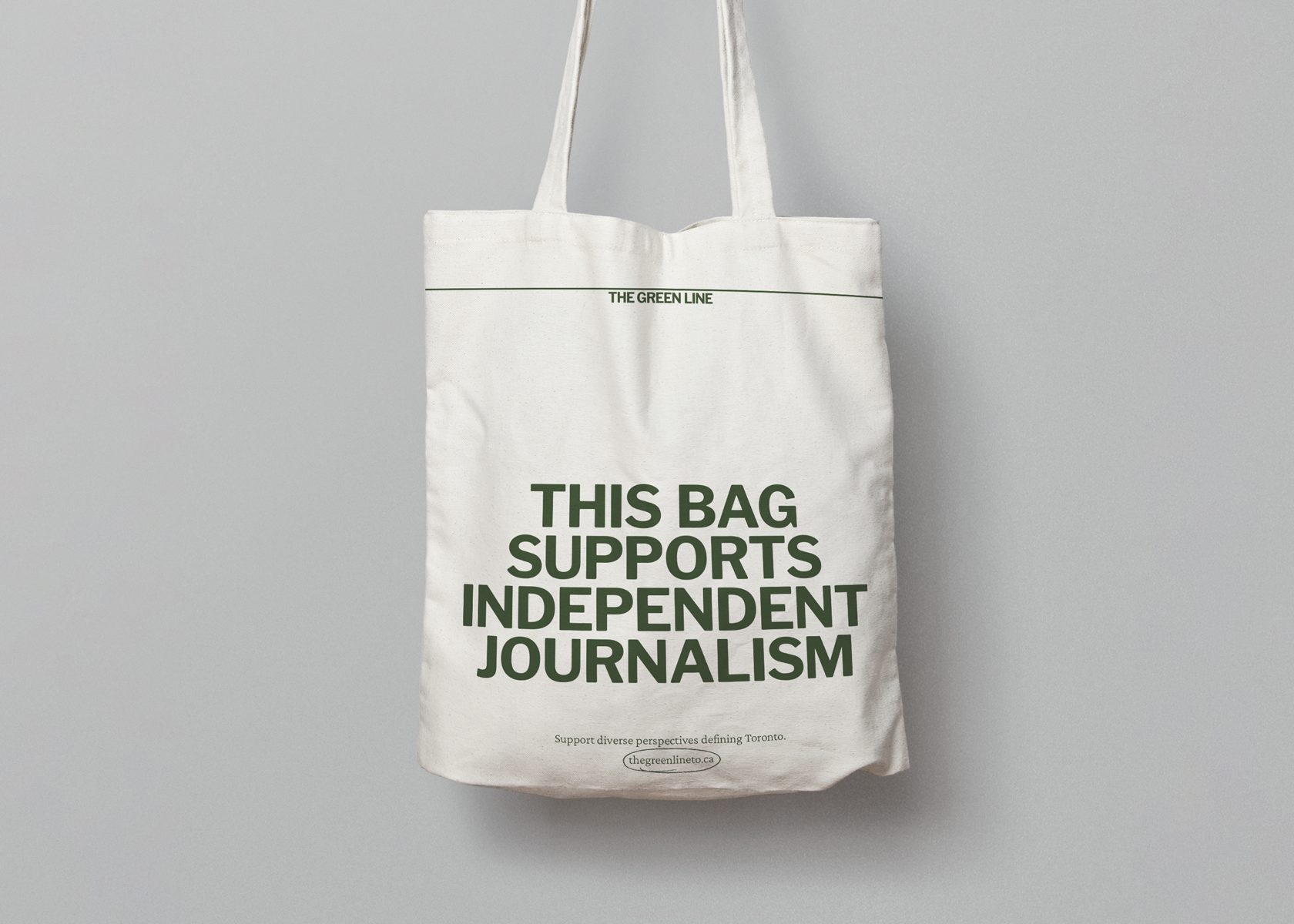 A branded tote bag