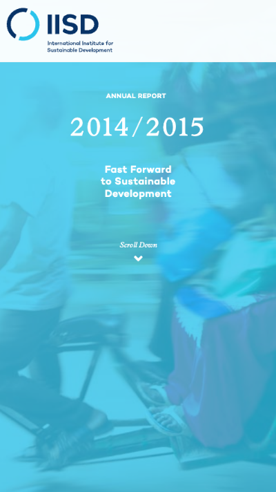 IISD Annual report cover page