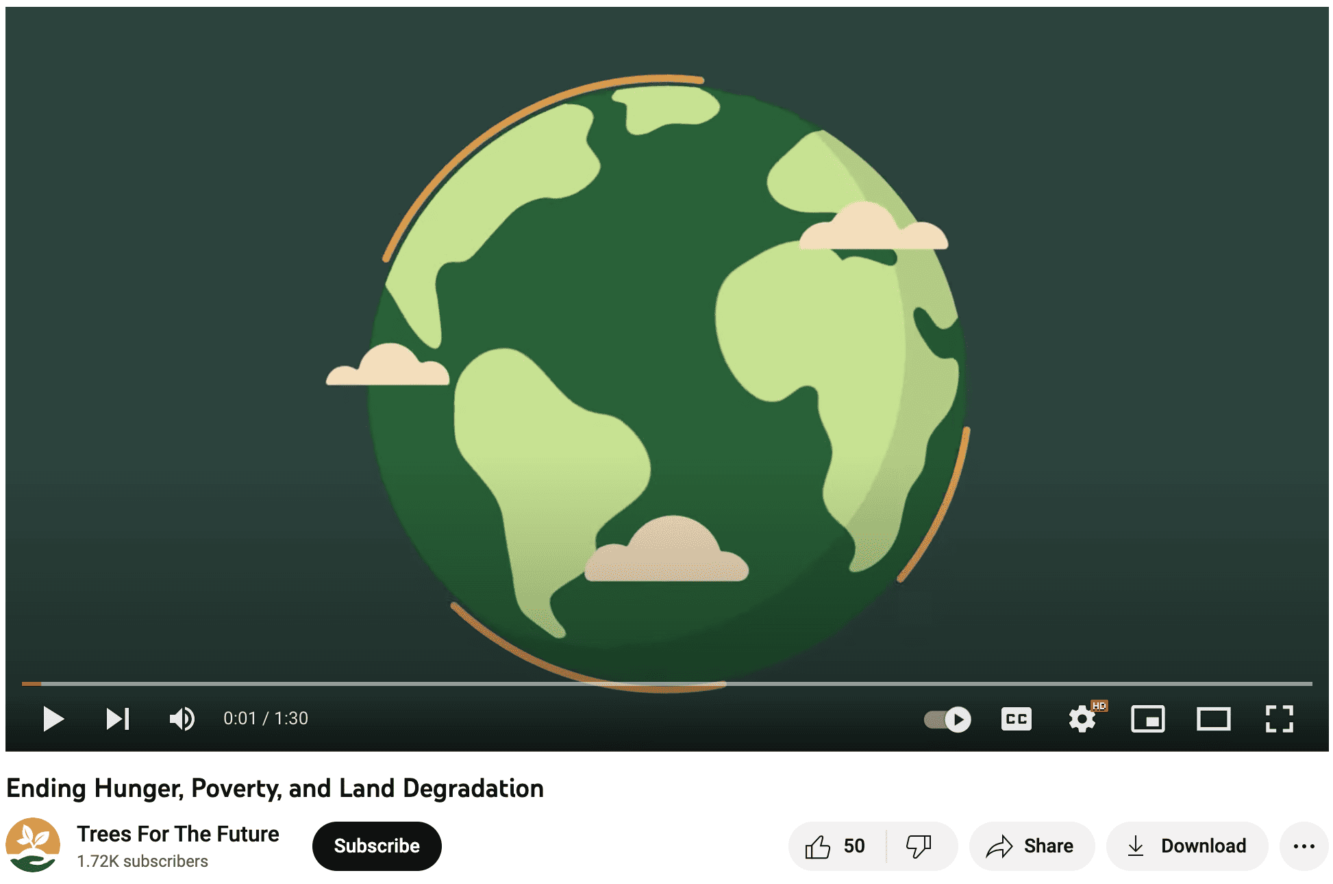 screenshot of a youtube video with an illustrated globe as the cover photo