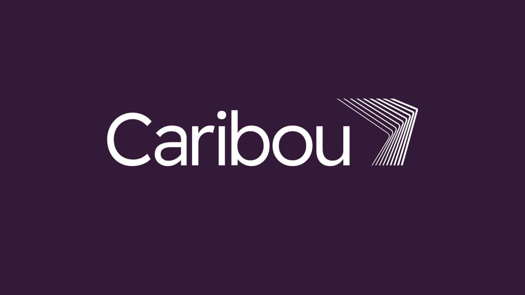 Caribou logo on purple background
